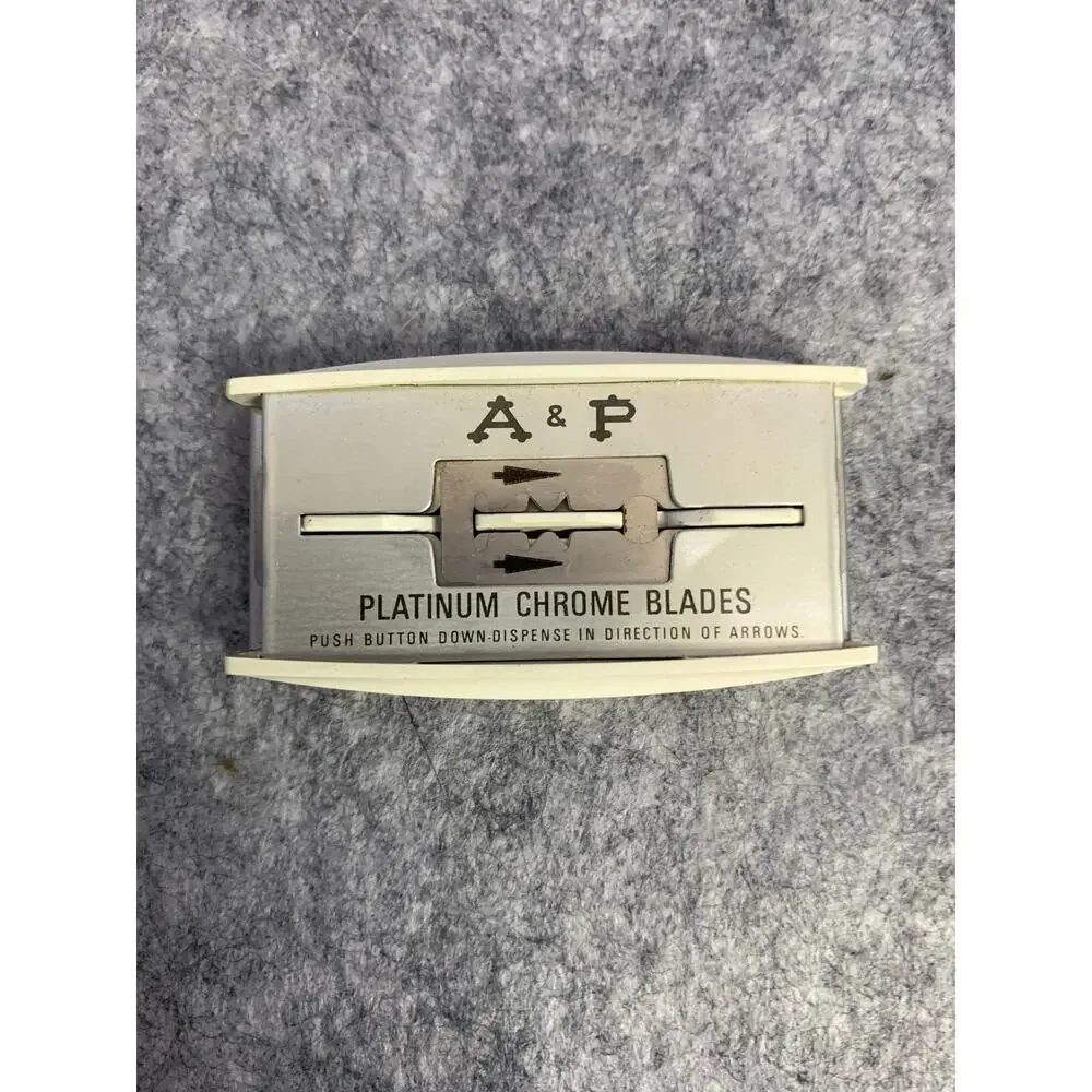A & P Store Brand Stainless Steel Double Edge Razor Blades, Vintage, Made in USA